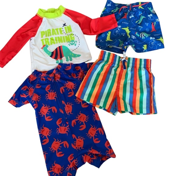 Joe Fresh Other - Joe Fresh Baby Boy Swimwear Bundle – Size 3–6 Months | Colorful, Comfy & Pool-Re